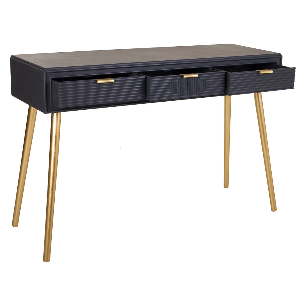 Mobile da ingresso in legno grigio scuro 120x41x78h