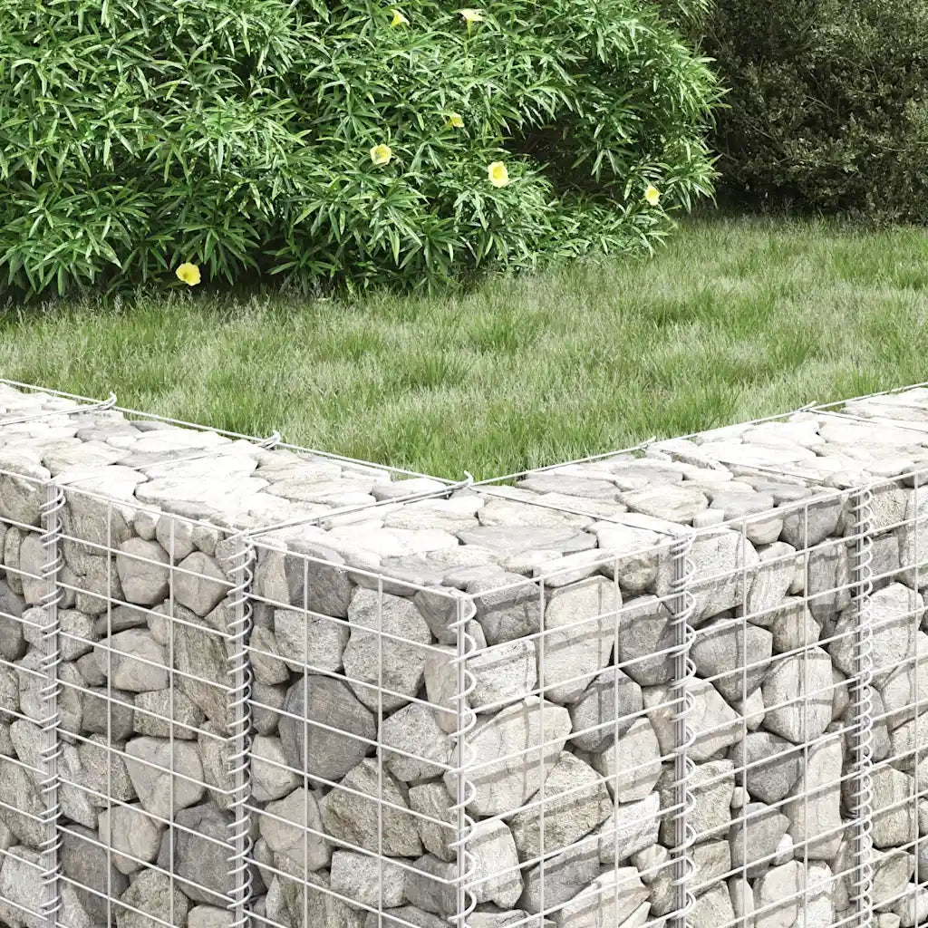 Fioriere Rialzate a Gabbione 3 pz 30x30x100 cm in Ferro 151249