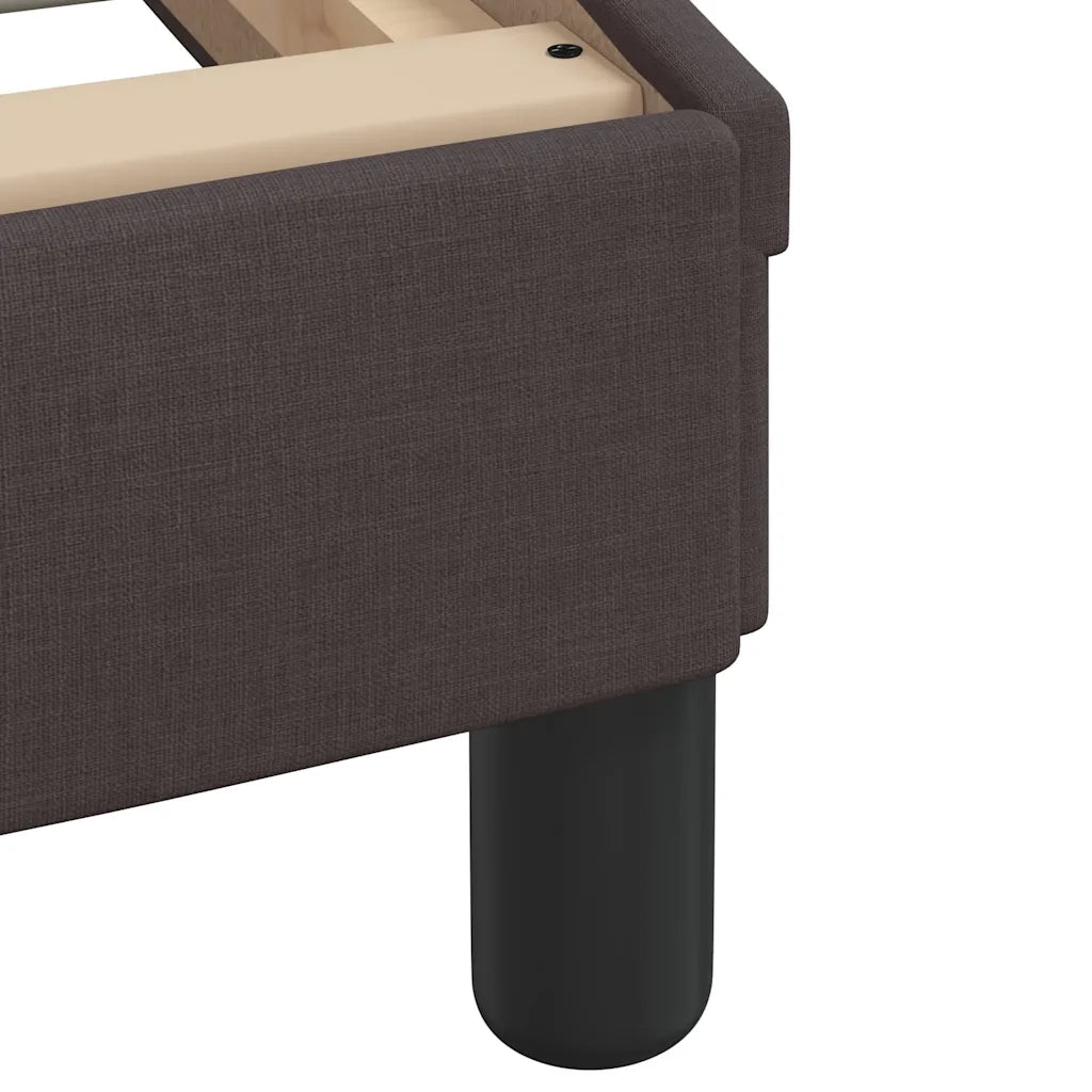 Letto con Materasso Marrone Scuro 120x200cm Tessuto 3310730