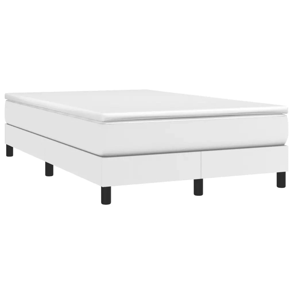 Giroletto a Molle con Materasso Bianco 120x190 cm in Similpelle