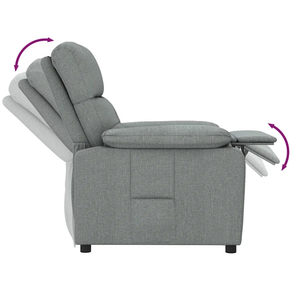 Poltrona Reclinabile in Tessuto Grigio Scuro 289663