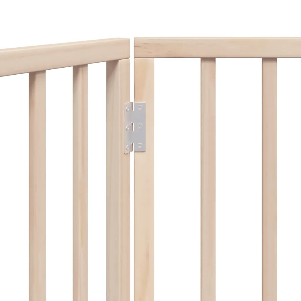 Cancelletto per cani pieghevole 2 pannelli 160 cm in legno di pioppo 352176