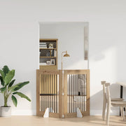 Cancello per cani pieghevole con supporti 2 pz 160,5 cm 892042