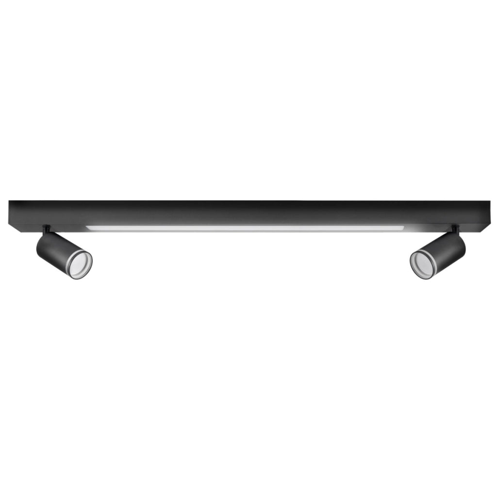 Faretto soffitto doppio nero PARIS LED 24W +2xGU10
