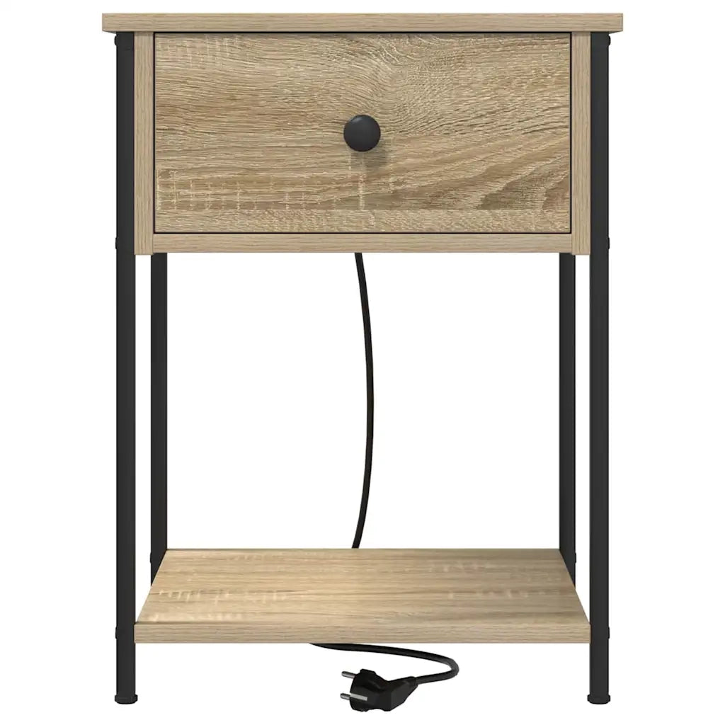 Comodino | Armadio da Notte | Mobiletto da notte con cassetto Rovere Sonoma 42 x 41 x 56 cm