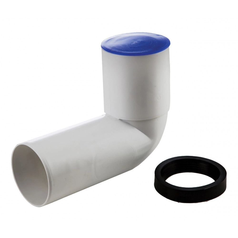 Curva wc da 90mm senza attacchi laterali - con guarnizione