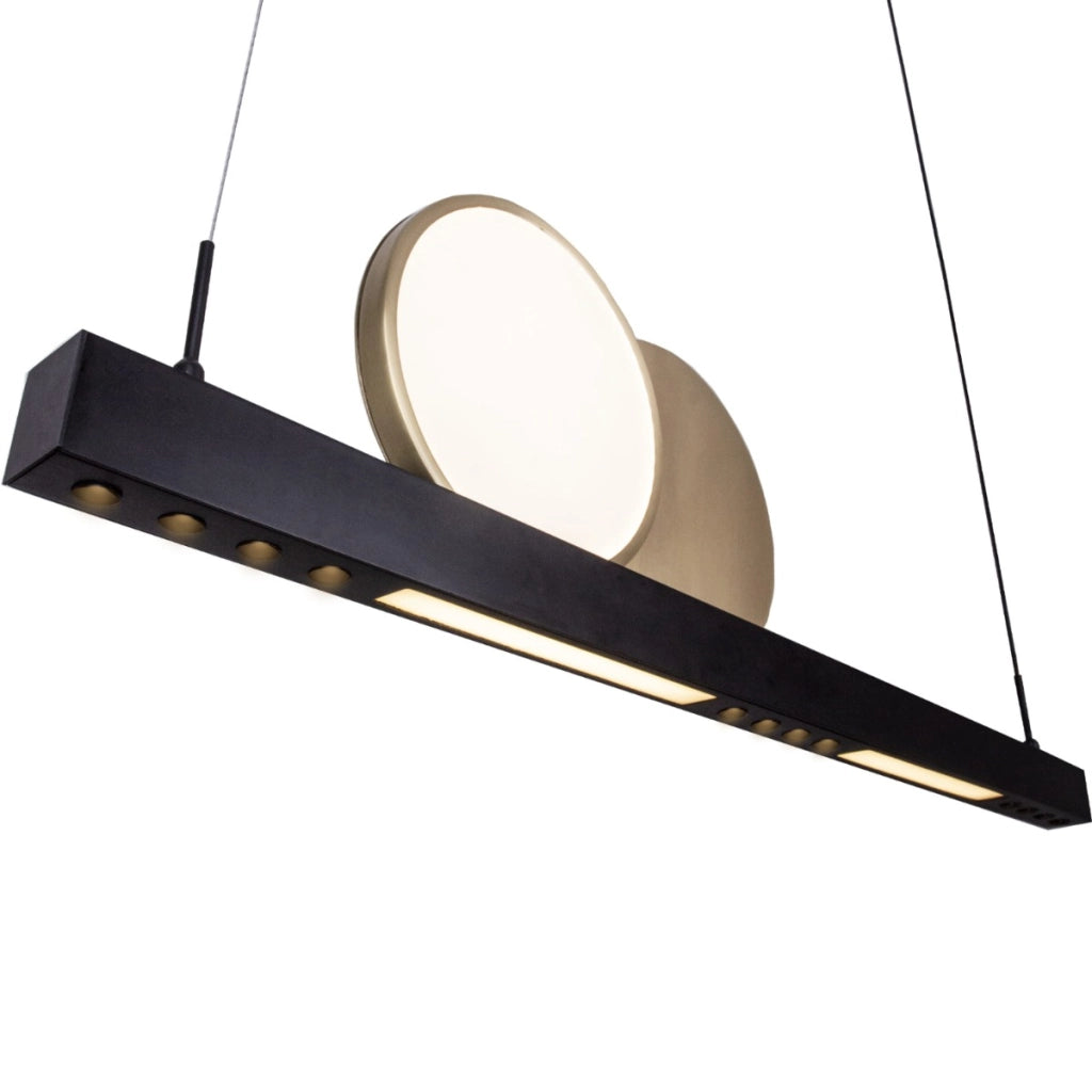 Lampada a sospensione MOMO LED 35W nera oro Maxlight