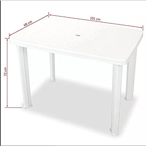 MAURY'S TAVOLO FARETTO DA ESTERNO 101 X 68 X H72 CM BIANCO