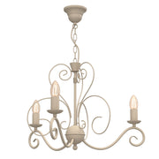 Lampadario candele 3xE14 beige Mauro Luminex