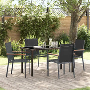 Set da Pranzo per Giardino 5 pcs Nero 3379088