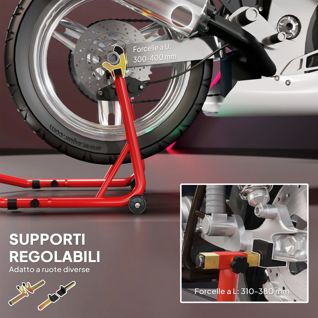 Cavalletto per Moto ¨C Zephmum ¨C Rosso