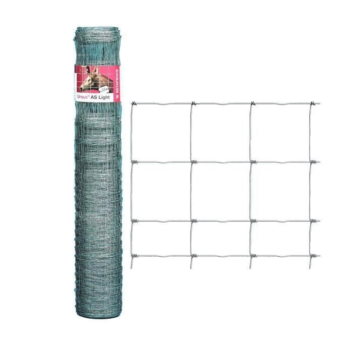 Alberts 16833 Rete Ursus Light Zincalu Rete Metallica Altezza 100 cm Lunghezza 50 m Diametro Fili 1,80 mm colore Grigio