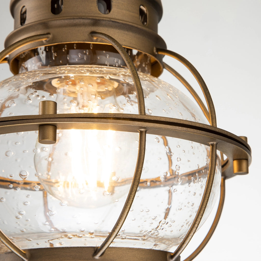 Lampada sospensione esterna Bridge Point ottone E27 Kichler