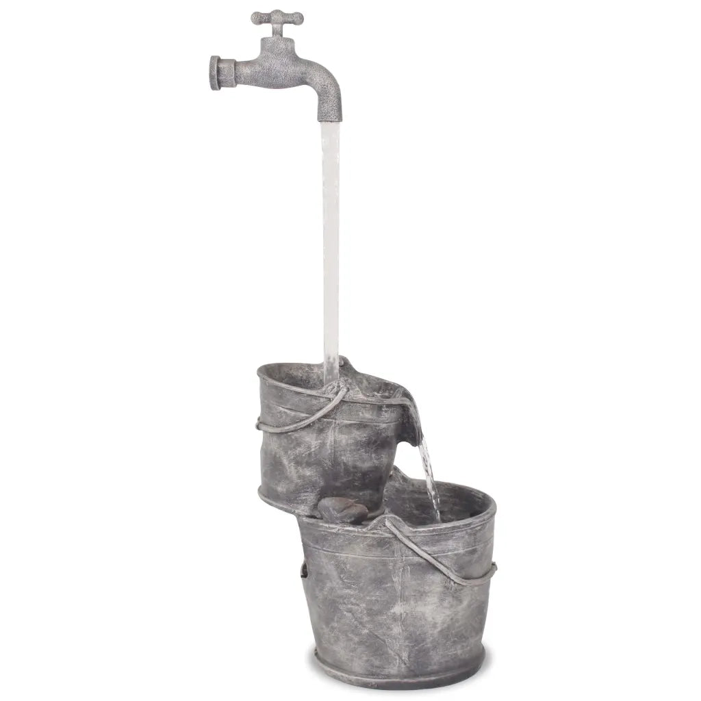 Fontana Decorativa con Rubinetto e Secchi in Poliresina 244289