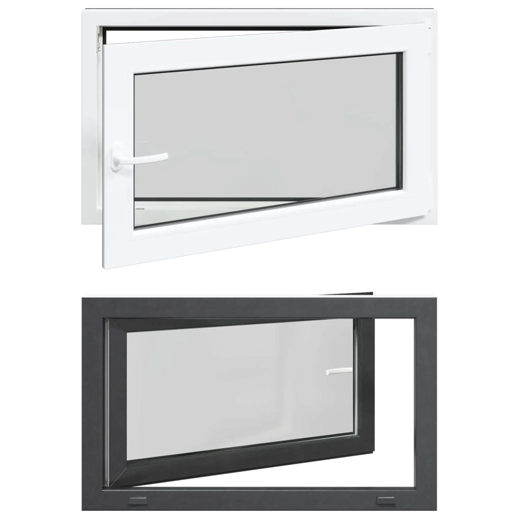Finestra per Soffitta RISOR 100 x 60 cm PVC e Vetro Antracite CFW9298782