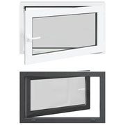 Finestra per Soffitta RISOR 100 x 60 cm PVC e Vetro Antracite CFW9298782