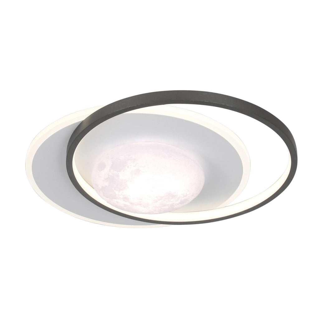 Plafoniera moderna Luna nero/bianco LED 40W Italux Desulo