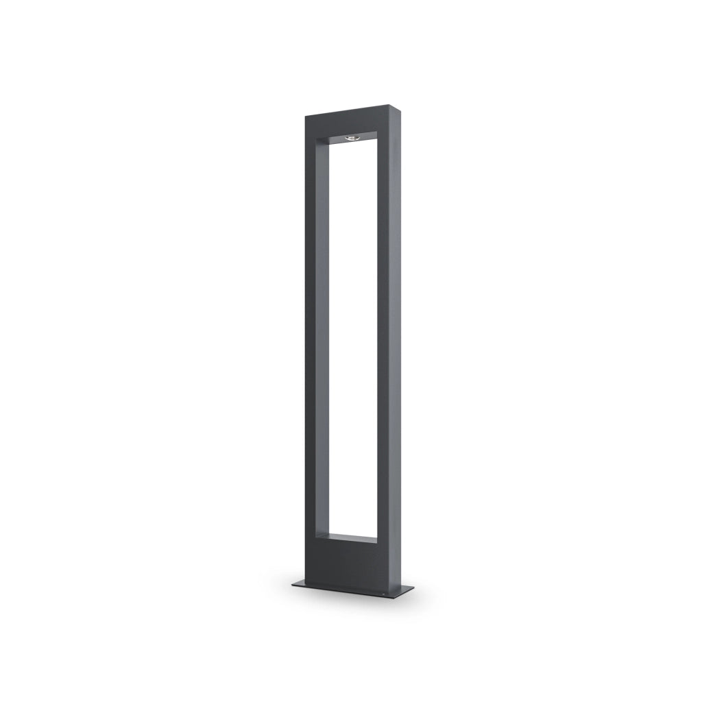 Lampada Da Terra Moderna Per Esterno Metallo Grafite Luce Led 10W Ip65