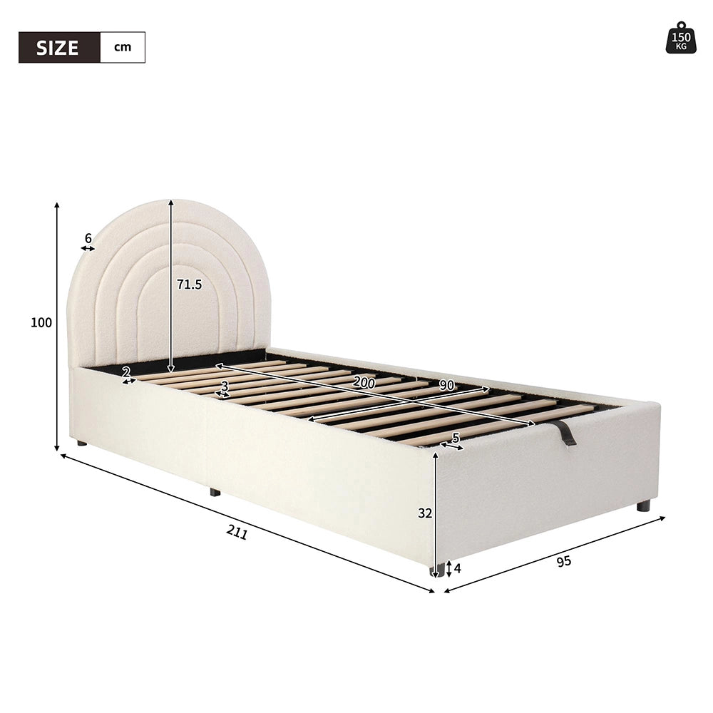 Letto bambino 90x200cm?- Xylo - boucl?? beige