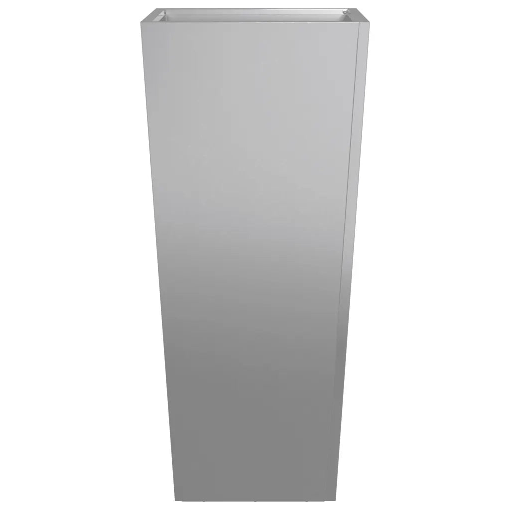 2 pz Fioriere | Cassetta per fiori | Vaso da Giardino 35x35x75 cm in Acciaio Zincato