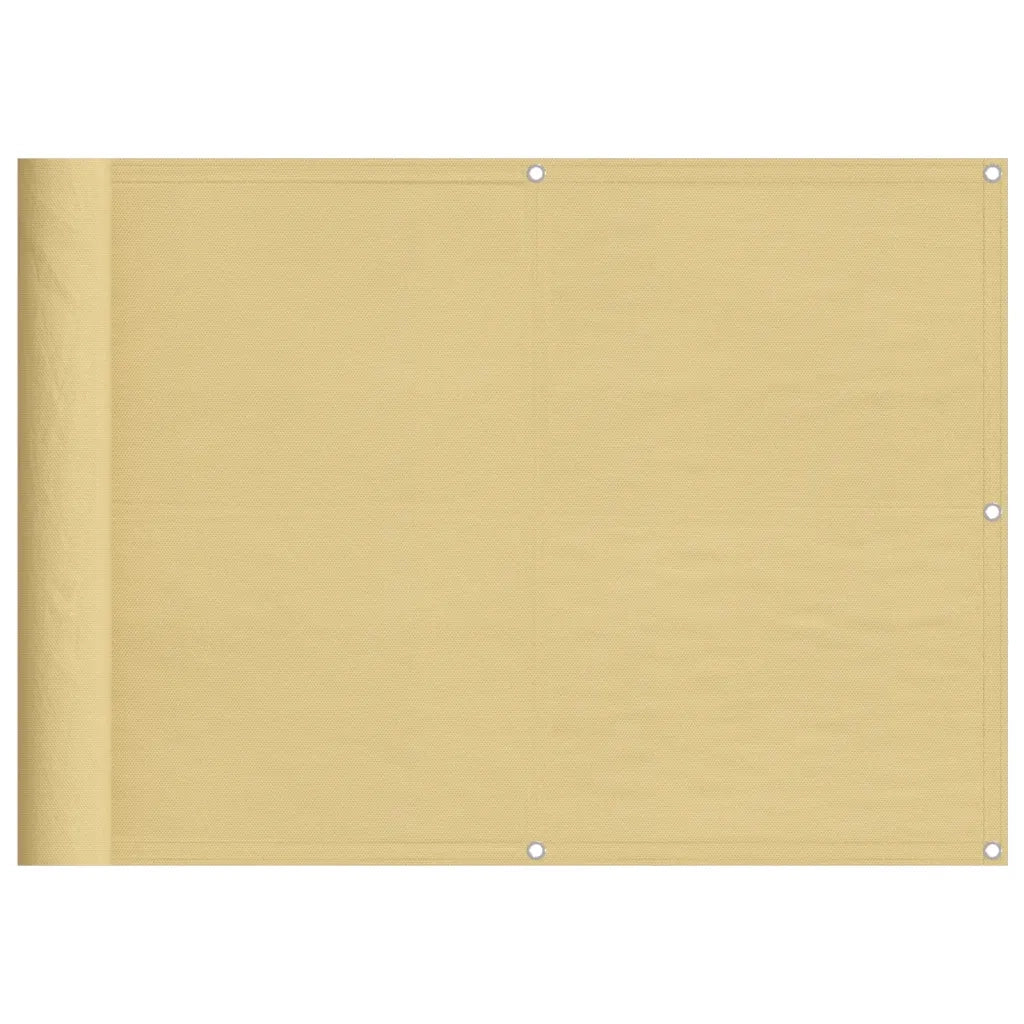 Paravento da Balcone-Pannello per balcone Sabbia 75x500 cm 100% Poliestere Oxford