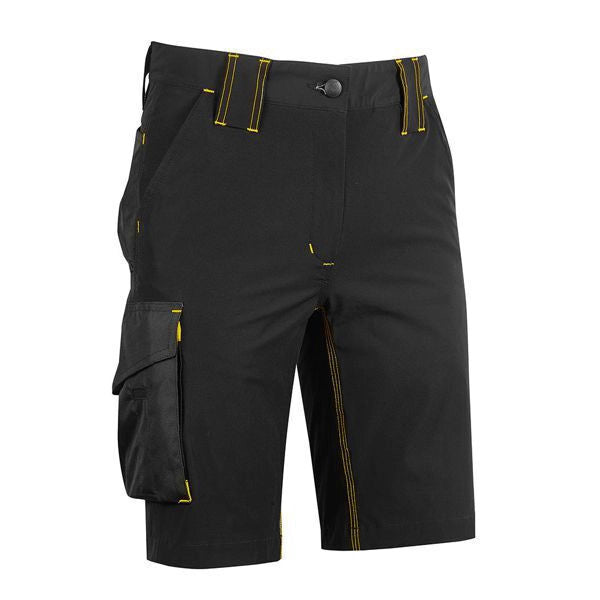 U-Power FU196BC-M Mercury Bermuda da Lavoro Slim Fit Stretch 4 Direzioni Idrorepellente Tasche Multiple colore Black Carbon