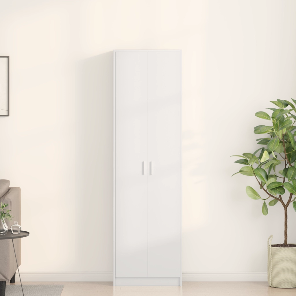 Armadio Bianco 55x25x189 cm in legno ingegnerizzato