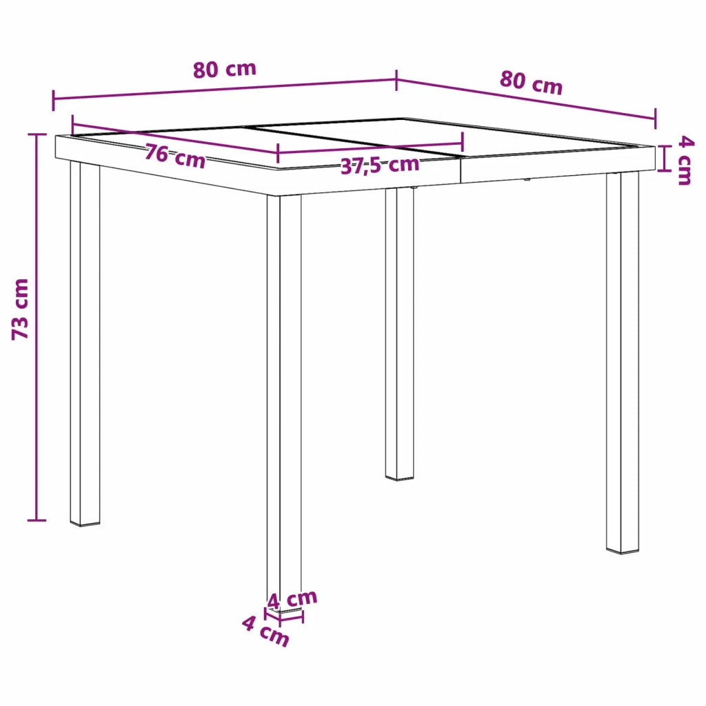 Set da Pranzo per Giardino 5 pcs Bianco e Grigio Chiaro 3448900