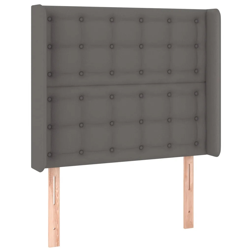 Testiera a LED Grigio 93x16x118/128 cm in Similpelle 3124130