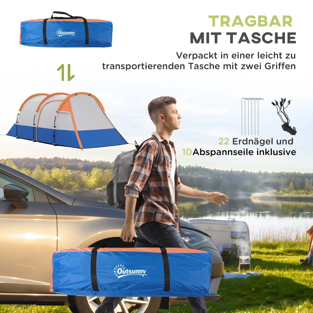 Tenda da Campeggio 3 Persone ¨C zephmum ¨C Arancione