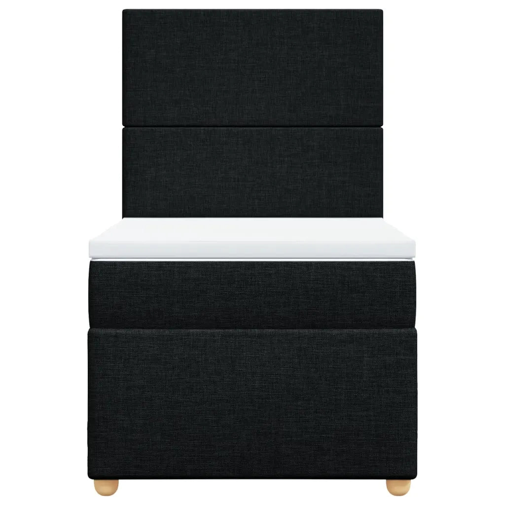 Giroletto a Molle con Materasso Nero 80x200 cm inTessuto 3293402