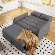 DIVANO LETTO Convertibile 127x180 cm Grigio Anticato con 2 cuscini