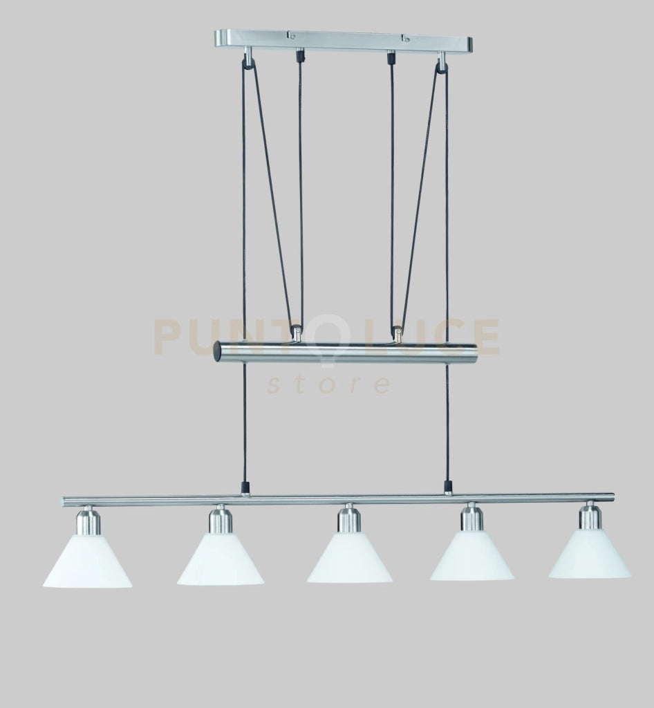 STAMINA SOSPENSIONE YO-YO 5 CONI ATATCCO E14 VETRO L.100X14CM