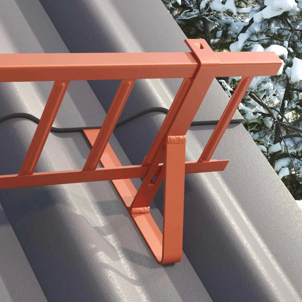 Guardia per neve sul tetto Rosso 800 x 29,5 x 34,5 cm Acciaio 42028462