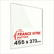 455 x 373 x 4 mm - Vetro per stufa a legna - vetro camino di ricambio - vetro per caminetto resistente al fuoco - France Vitre