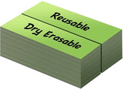 Etichette Magnetiche Bianche Descrivibili | 50 Pezzi | Blanco Magnetici Etichette Descrivibili, Riciclabili | Per Ufficio, Fai Da Te, Whiteboard, Colore Verde (DML0520GN) | 1,3 cm x 5 cm