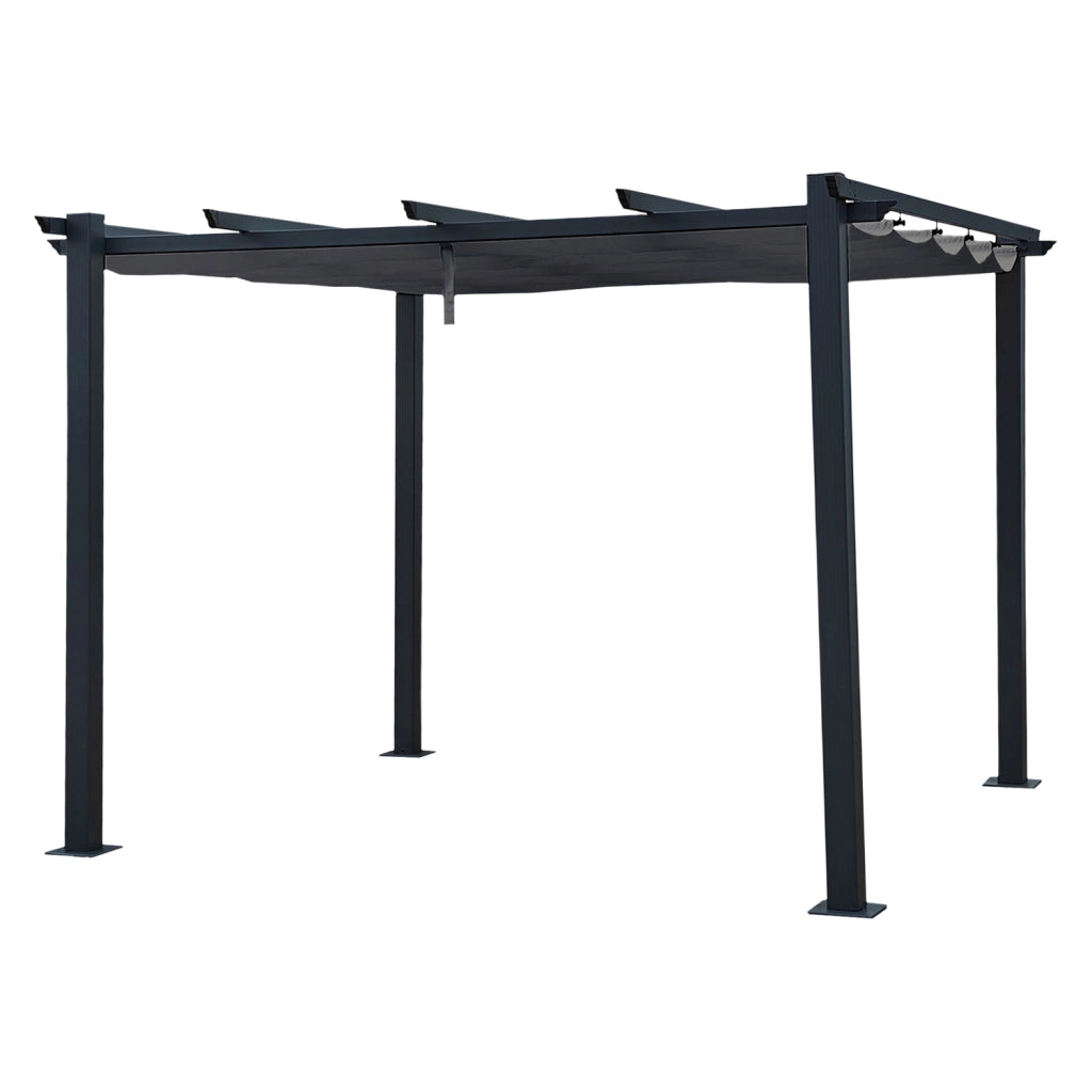 Pergola 3 × 3m CASSIS grigio - struttura in alluminio