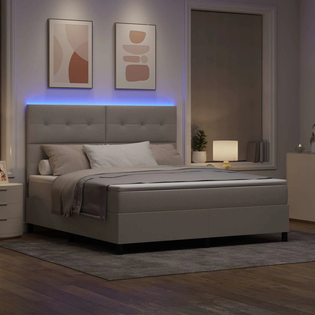 Letto a molle con materasso con led Talpa 180 x 200 cm Tessuto