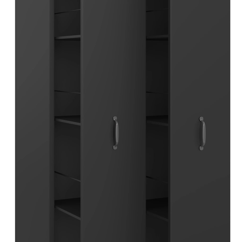LIBRERIA Estensibile su Ruote 51,5 x 41 x 158 cm MDF Nero