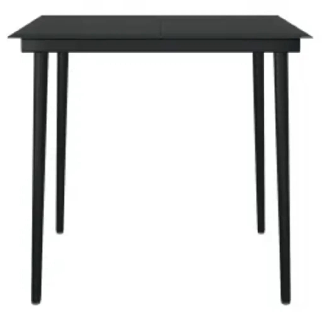 Set da Pranzo da Giardino 5 pz con Cuscini Nero 3099342