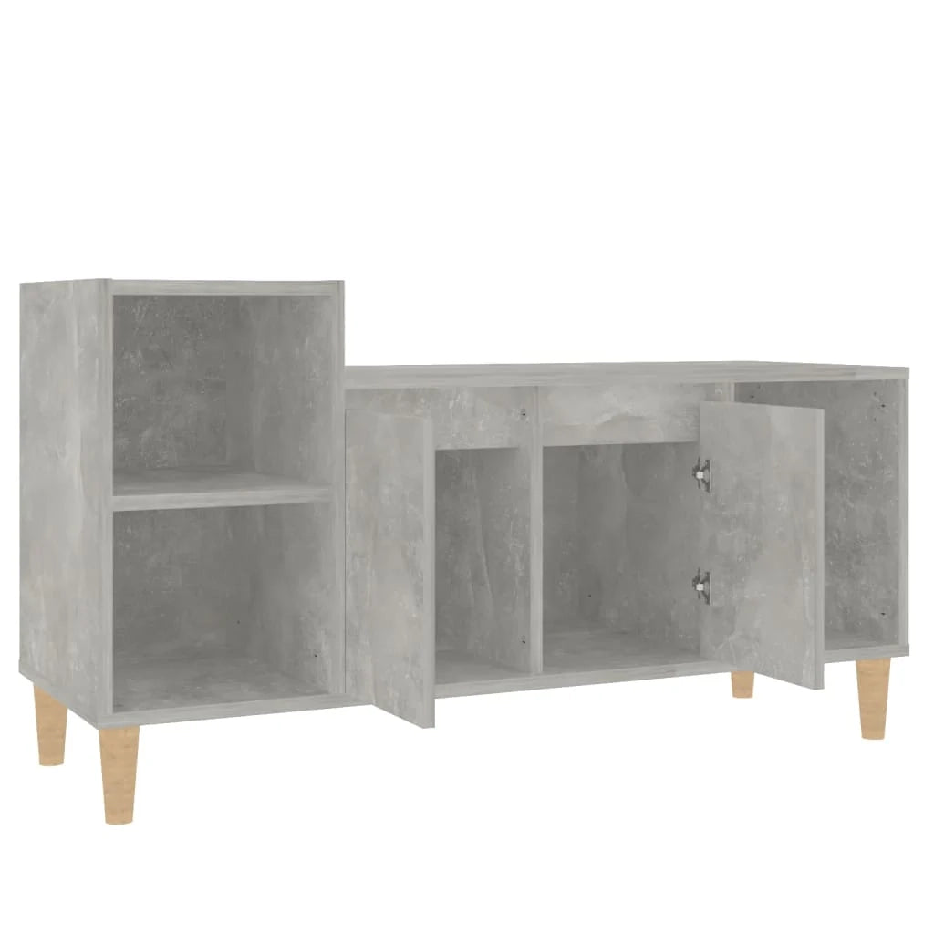 Mobile TV multimediale mensola TV credenza TV per sala da pranzo soggiorno camera da letto 100 x 35 x 55 cm legno ingegnerizzato grigio 02_0025512