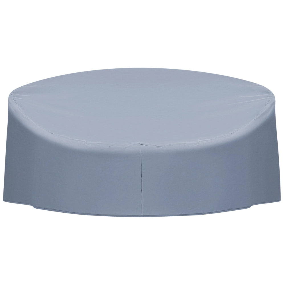 Copertura per mobili da giardino Tessuto rivestito in PVC grigio 165 x 140 x 75 cm