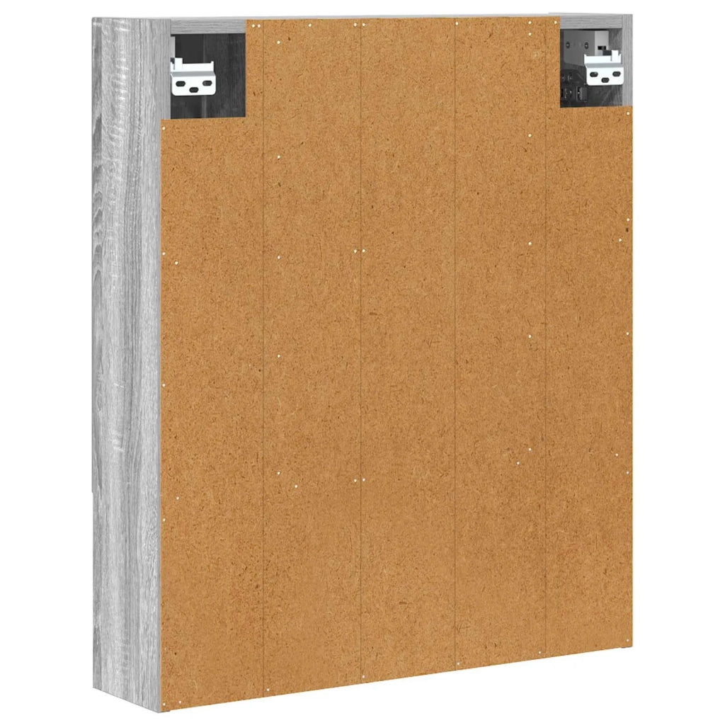 Mobiletto per specchio da Bagno | Armadio da bagno Grigio Sonoma 60 x 14.5 x 70 cm
