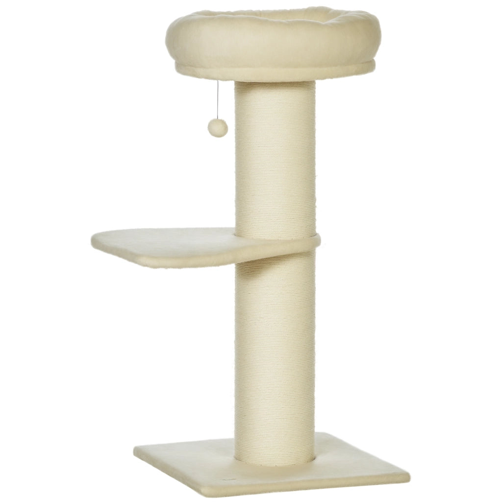 Arbre ¨¤ chat ¨C Minimal ¨C sisal naturale con piattaforme e cesto