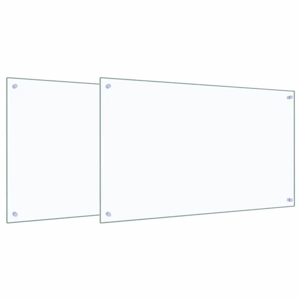 Schienale da cucina 2 pcs Trasparente 100 x 60 cm 3415433