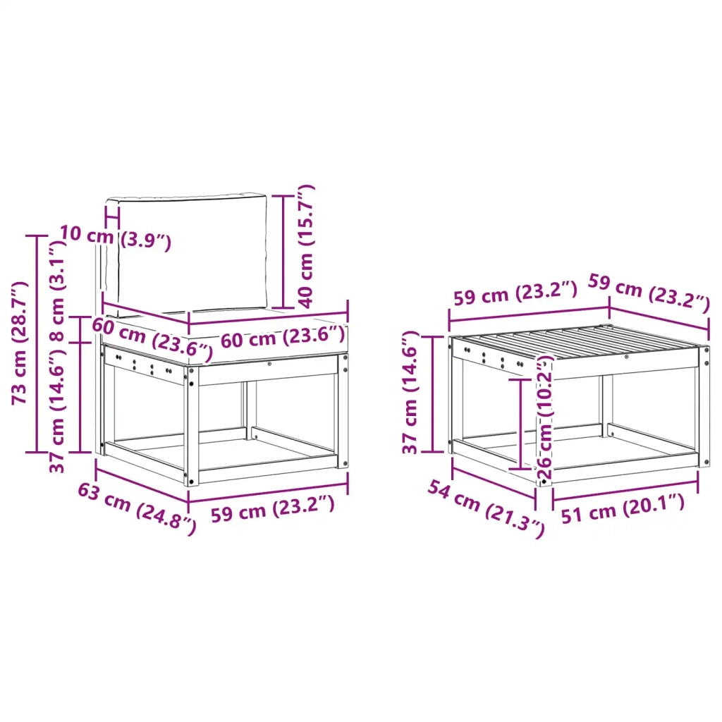 Set di divani da esterno 5 pz Bianco e Beige 3387222