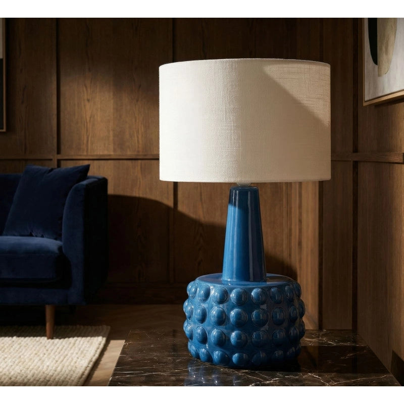 Lampadelle A Da Tavolo Gress Blu cm ø 30x51,5