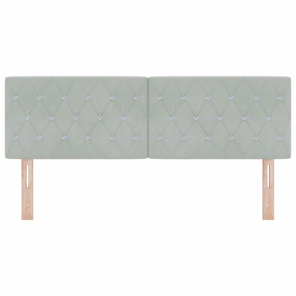 Testiera | Testata Grigio chiaro 144 cm Velluto