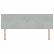 Testiera | Testata Grigio chiaro 144 cm Velluto