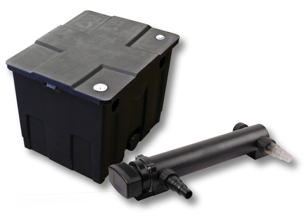 Set Filtro a 1 camera per laghetto da 12000l Chiarificatore UVC da 24W 3ª serie